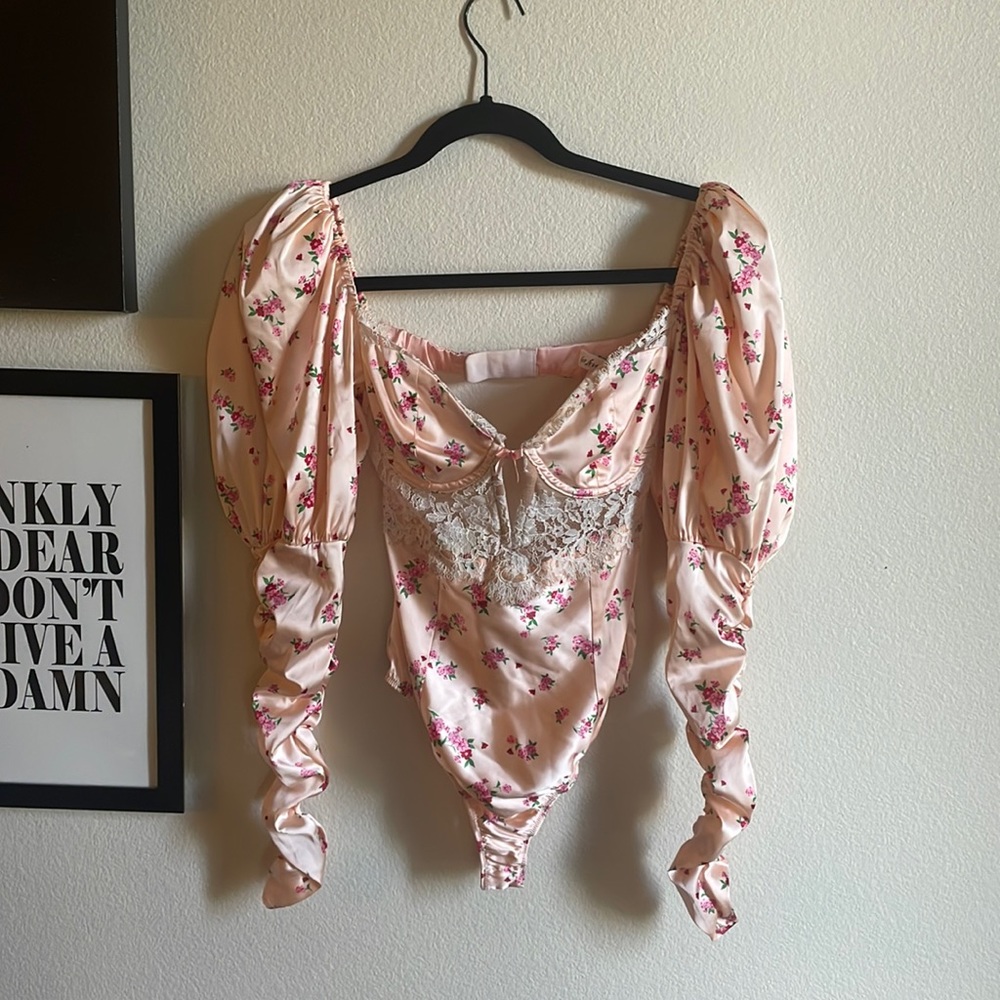 For love and lemons puff sleeve body suit